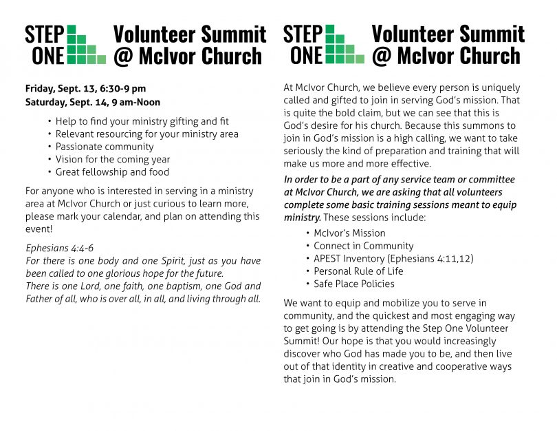 Summit Flyer 1 page McIvor Avenue Mennonite Brethren Church