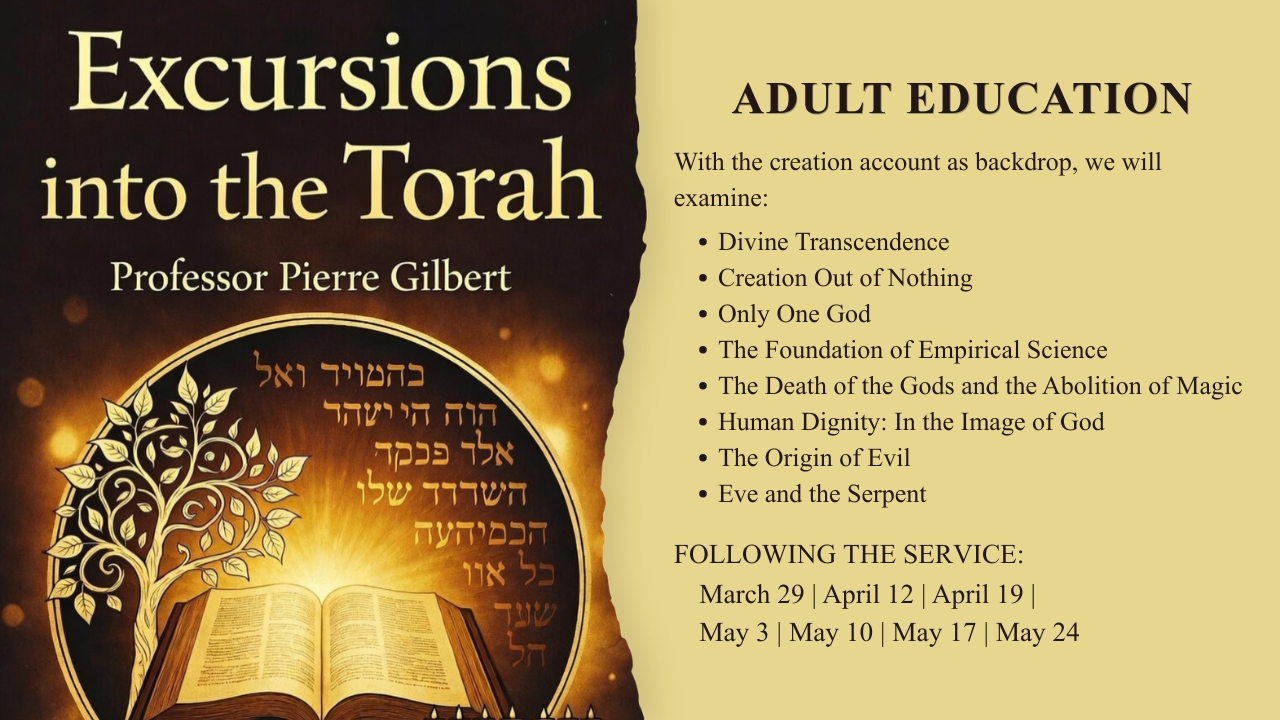 2026 Excursions into the Torah - Pierre Gilbert