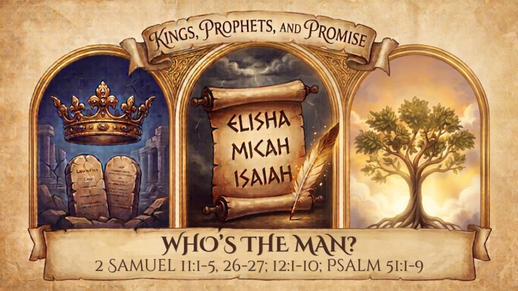 2026-10-25 Kings, Prophets and Promise Who's the Man